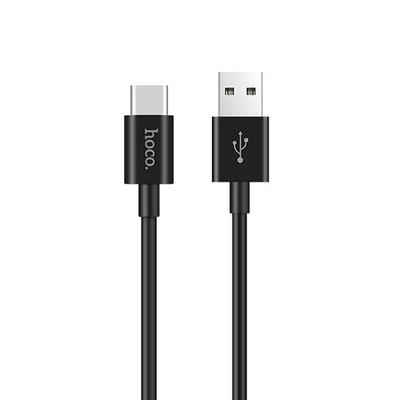 HOCO X23 Skilled USB to Type-C 1m TPE Braid ABS Connector Charging Data Cable for Android Devices with Type-C Interface - Black