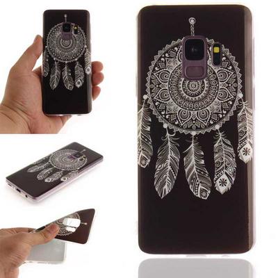 Color Painted Anti-Scratch Anti-Drop Soft TPU + IMD Craft Back Cover Protective Case for Samsung Galaxy S9 - White Wind Chime