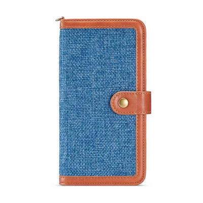 Detachable with Strap Picture Frame PU Leather + TPU Back Cover Case with Card Holder and Wallet Protecting Cover Case for Samsung Galaxy S9 - Blue
