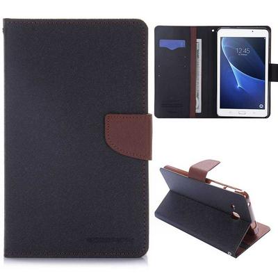 Mercury Goospery Fancy Diary Magnetic Flip Stand TPU + PU Leather Case for Samsung Galaxy Tab A 7.0/ T280 T285 (2016) - Black + Brown