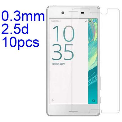 10Pcs 0.3mm 2.5D Lobo Material Tempered Glass with Korean Glue Screen Protector for Sony Xperia X / F5122