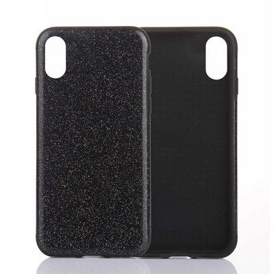 Glitter Powder Bling Soft TPU Back Cover Case for iPhone XR 6.1 - Black