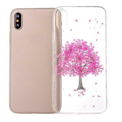 Transparent Real Flowers Specimen Epoxy Soft TPU Back Case for iPhone XR 6.1 - No.7