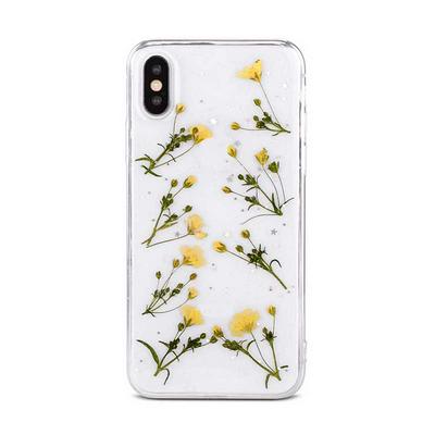 Colored Painting Transparent Soft TPU Back Cover Case for iPhone XR 6.1 - Flower Yellow