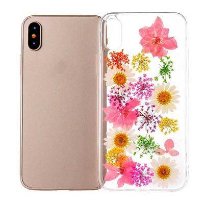 Transparent Real Flowers Specimen Epoxy Soft TPU Back Case for iPhone XR 6.1 - Chrysanthemum No.2