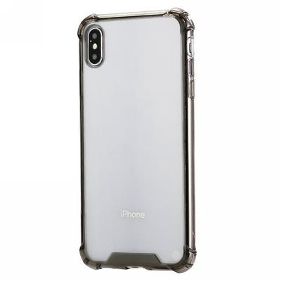 Shockproof Four Corners All Coverage Acrylic Soft Silicone Transparent Back Cover Protective Case for iPhone Xs Max 6.5 - Black