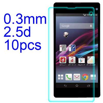 10Pcs 0.3mm 2.5D AGC Material Tempered Glass with Toyo Glue Electroplating Fingerprint Coating Screen Protector for Sony Xperia Z1(L39h)