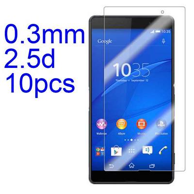 10Pcs 0.3mm 2.5D AGC Material Tempered Glass with Toyo Glue Electroplating Fingerprint Coating Screen Protector for Sony Xperia Z4 / Z3X