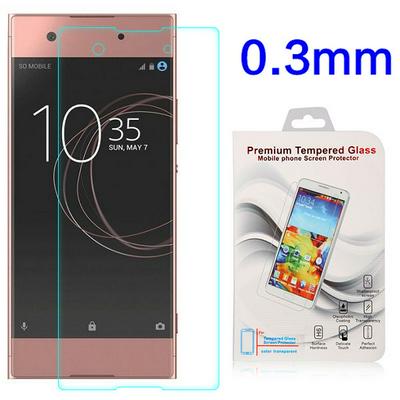 Anti Scratch 0.3mm Arc Face Full Screen Transparent Tempered Glass Screen Protector Film for Sony Xperia XA1 / Z6