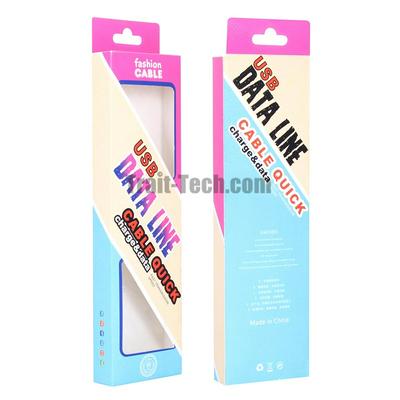 SJX-02 USB Cable Data Line Paper & Plastic Packaging Box with Inner Tray