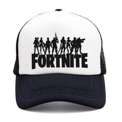 FORTNITE Pattern Fashion Breathable Unisex Adult Sunscreen Dome Mesh Hip-Hop Baseball Cap - White Many People