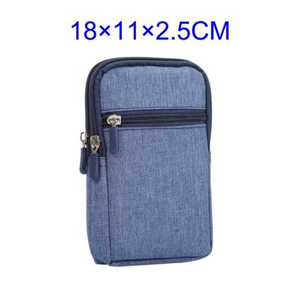 Denim Outdoor Sports Pen Storage Waist Bag with Hook for iPhone 6 Plus/ 6s Plus, Samsung Galaxy S7 Edge/ S6 Edge Plus within 6.3inch - Blue