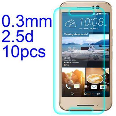 10Pcs 0.3mm 2.5D AGC Material Tempered Glass with Toyo Glue Electroplating Fingerprint Coating Screen Protector for HTC One S9