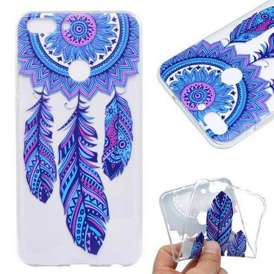 Colored Painting Transparent Soft TPU Back Cover Case for Huawei P Smart / Enjoy 7S - Dreaming Catcher