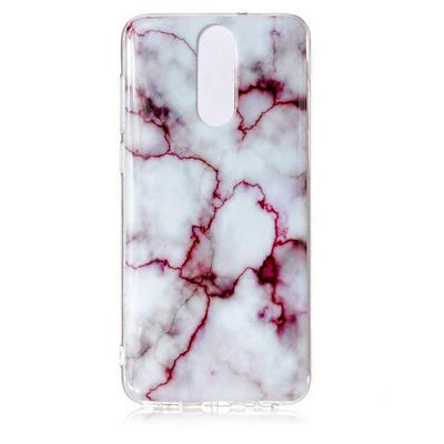Color Painting Marble Pattern Soft TPU Back Cover Case for Huawei Mate 10 Lite / Nova 2i / Maimang 6 - Brown