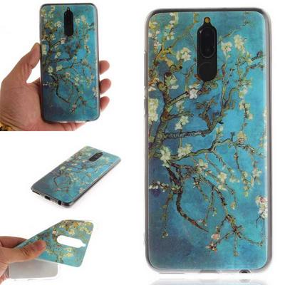 Colored Painting Ultrathin IMD Soft TPU Back Cover Case for Huawei Mate 10 Lite / Nova 2i / Maimang 6 - Plum