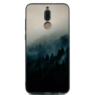 Painted Frosted Anti-Scratch Soft TPU Back Cover Protective Case for Huawei Mate 10 Lite / Nova 2i / Maimang 6 - Foggy Forest