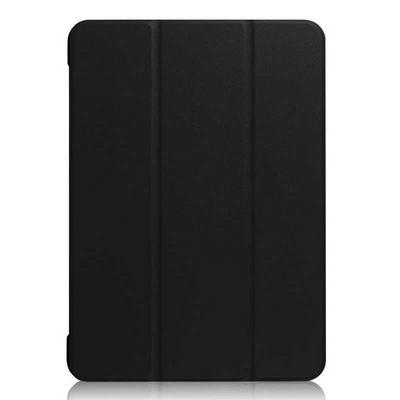 Foldable Tri-Fold with Stand PU Leather + Hard PC Case for iPad 9.7 / iPad 9.7 (2017) / iPad 2017 - Black