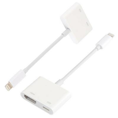 1080P 8 Pin to AV HDMI / HDTV TV Digital AV Cable Audio Video Adapter for iPhone / iPad / iPod - White 