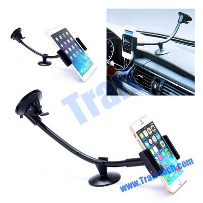 2 in 1 360 Degree Rotating Windshield Suction Cup Adjustable Car Mount Holder for 3.5-5 inch Smart Phone / 9-10 inch Tablet PC