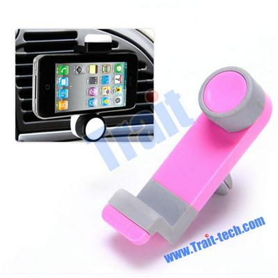 Mini Size Portable Car Air Vent Mount Holder for Mobile Phone(Rose)