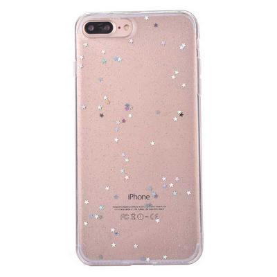 Starry Sky Drip Glue Bling Style Transparent Soft TPU Back Cover Case for iPhone 7 Plus - Stars 