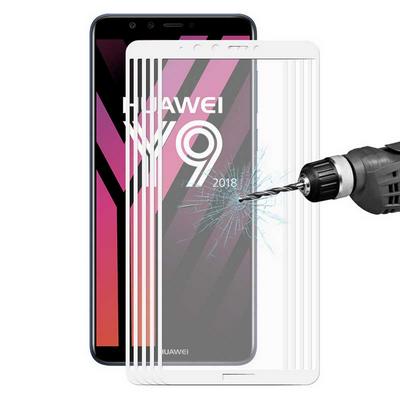 5Pcs Enkay Hat-Prince 0.26mm 9H 2.5D Explosion-proof Tempered Glass Screen Protector Film for Huawei Y9 (2018) / Enjoy 8 Plus - White