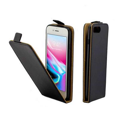Vertical Flip Sewing Edged PU Leather + Soft TPU with Magnetic Buckle and Card Holder Protective Business Case for iPhone 8 Plus / 7 Plus 