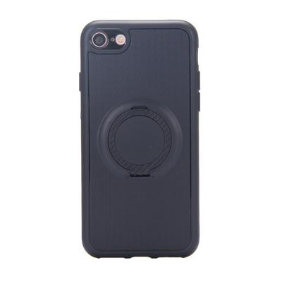 Soft TPU with Finger Ring Buckle Cover Black Case for iPhone 7 - Black Ring
