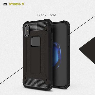 King Kong Armor 2 in 1 Detachable Hard PC + Soft TPU Hybrid Back Cover Case for iPhone X - Black