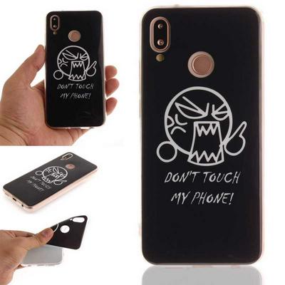 Color Painted Anti-Scratch Anti-Drop Soft TPU + IMD Craft Back Cover Protective Case for Huawei P20 Lite / Nova 3e - Angry