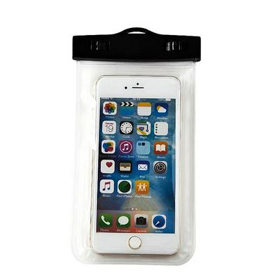 20.5x10.5cm PVC Touch Screen with Rope Outdoor Swimming Diving Fishing Clip Transparent Waterproof Cellphone Bag for Cellphone Less Than 6 Inch - Transparent