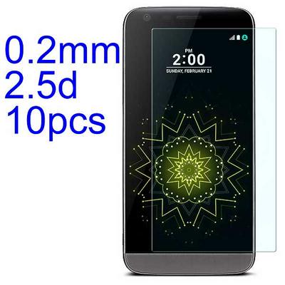 10Pcs 0.3mm 2.5D AGC Material Tempered Glass with Toyo Glue Electroplating Fingerprint Coating Screen Protector for LG G5