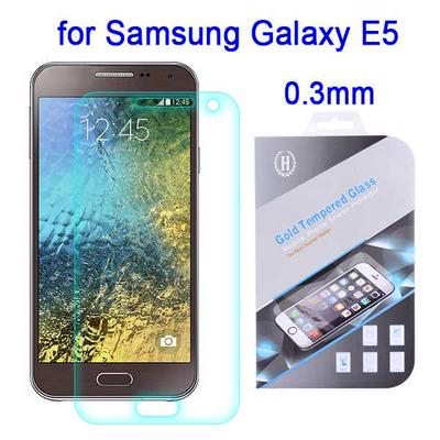 0.3mm Tempered Glass Screen Protector Guard Film Arc Edges for Samsung Galaxy E5(SM-E500F SM-E500H)
