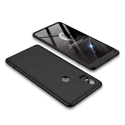 Three-Stage Style Full Coverage Detachable Frosted Shockproof Hard PC Back Cover Protective Case for Xiaomi Mi Mix 2S - Black