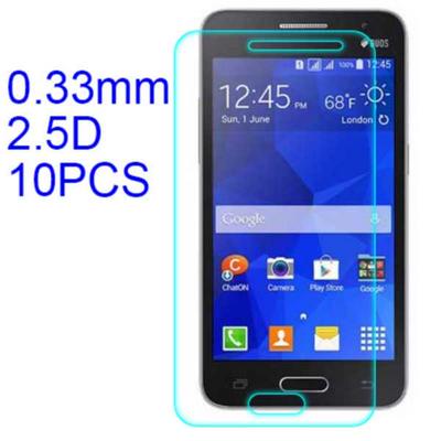 10Pcs 0.33mm 2.5D ARC Ultratiin Lobo Material Tempered Glass with Korean Glue Screen Protector for Samsung Galaxy Core 2 G355H G3559 