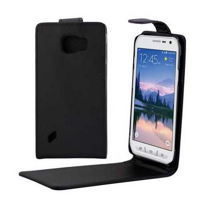 Black Vertical Flip Magnetic PC + Leather Case for Samsung Galaxy S6 Active / G890 