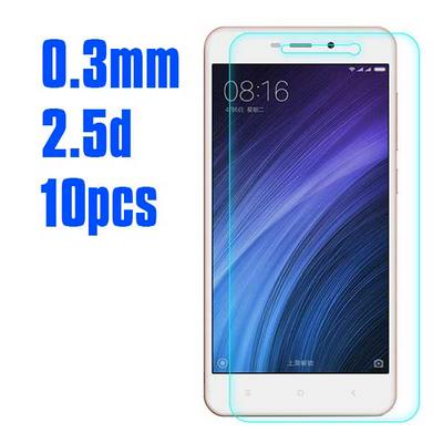 No Package 10Pcs 2.5D 0.3mm Premium Tempered Glass Screen Protector for Xiaomi Redmi 4