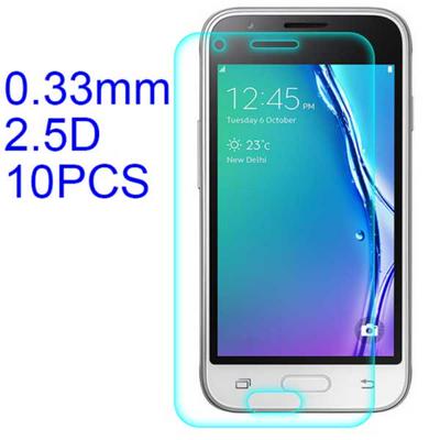 10Pcs 0.33mm 2.5D ARC Ultratiin Lobo Material Tempered Glass with Korean Glue Screen Protector for Samsung Galaxy J1 Nxt (J1 Mini) 2016
