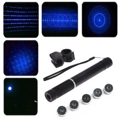 5mw 405nm Purple Laser Pointer with 5 Patterns - Black