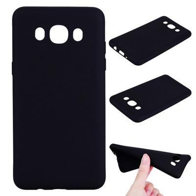Frosted Solid Color Super Thin Anti Drop Soft TPU Back Cover Protective Case for Samsung Galaxy J5 (2016) J510 - Black