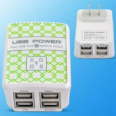 Henca 5v 4A 4 USB Ports Wall Charger For iPhone Samsung LG Smart Phone And Other Mobile Devices CT66U-UNI US Plug