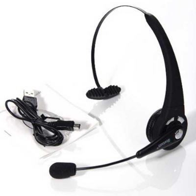 BTH-068 Mono Wireless Bluetooth Headset Multipoint Noise Cancelling with Mic Handsfree - Black