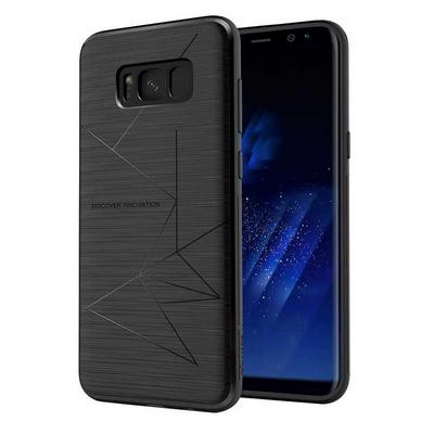 Nillkin Metal Brush Geometry Pattern QI Wireless Charge Super Magnetic Magic TPU Case for Samsung Galaxy S8 / G9500 