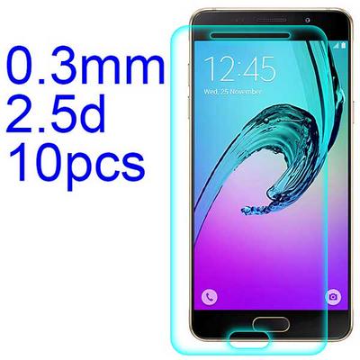 10Pcs 0.3mm 2.5D AGC Material Tempered Glass with Toyo Glue Electroplating Fingerprint Coating Screen Protector for Samsung Galaxy A5 2016 