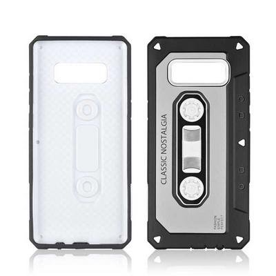 Angibabe Golden-years Nostalgia Tape Series Shockproof Ultrathin TPU + PC Back Cover Protective Phone Case for Samsung Galaxy Note 8 - Sliver