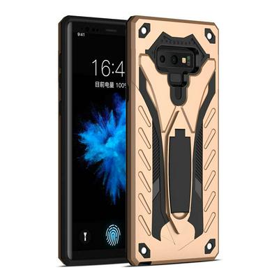 Armor Hybrid 2 in 1 Detachable Hard PC with Stand + Black TPU Back Cover Case for Samsung Galaxy Note 9 - Gold 