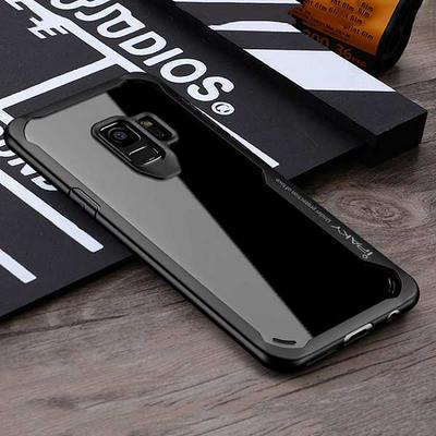 Anti-Drop Shockproof Transparent PC + Soft TPU Back Cover Case for Samsung Galaxy S9 - Black