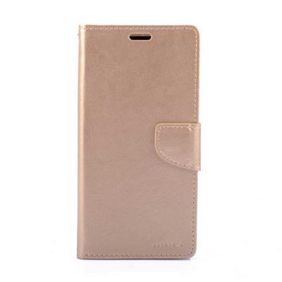 Mercury Goospery Bravo PU Leather + TPU Back Cover Case with Card Holder Wallet and Stand for Samsung Galaxy Note 9 - Gold