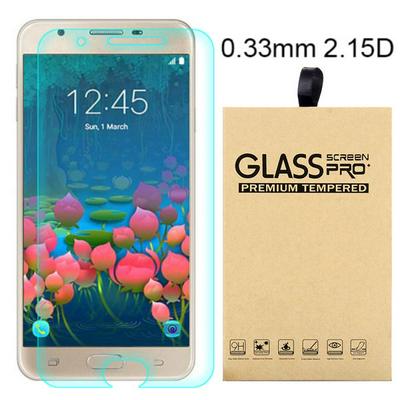 2.15D 0.33mm 9H Arc Edge Explosion-Proof Transparent Tempered Glass Screen Protector for Samsung Galaxy J5 Prime